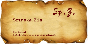Sztraka Zia névjegykártya